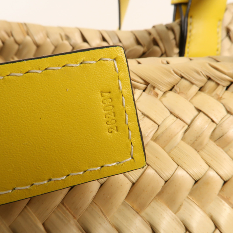 LOEWE 酒椰Basket Bag銀扣手挽袋-12