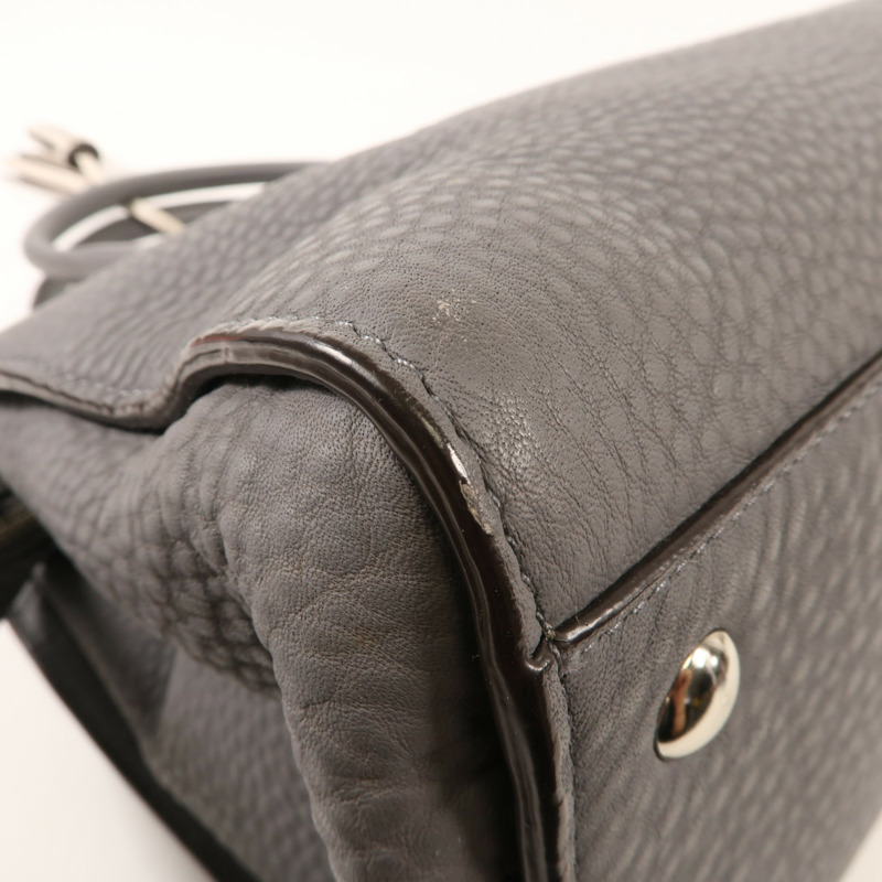 COACH 牛皮皮革Shoulder Bag銀扣肩背袋-9