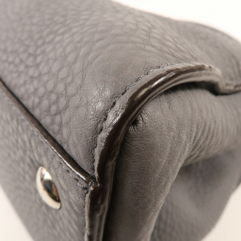 COACH 牛皮皮革Shoulder Bag銀扣肩背袋-10