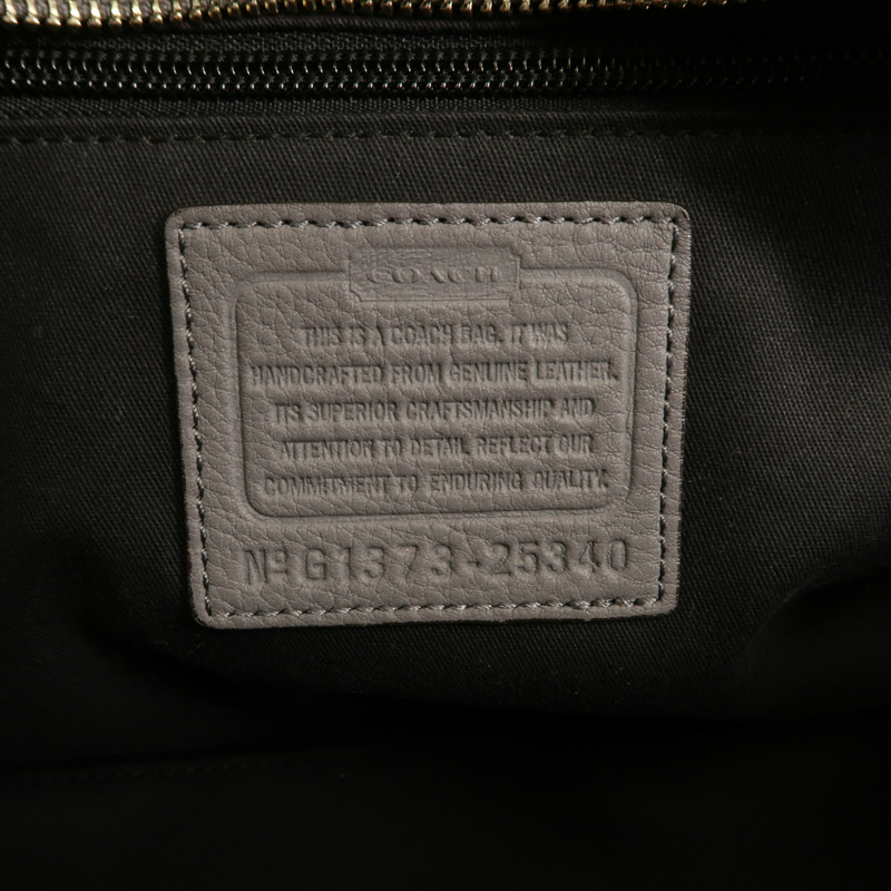 COACH 牛皮皮革Shoulder Bag銀扣肩背袋-11