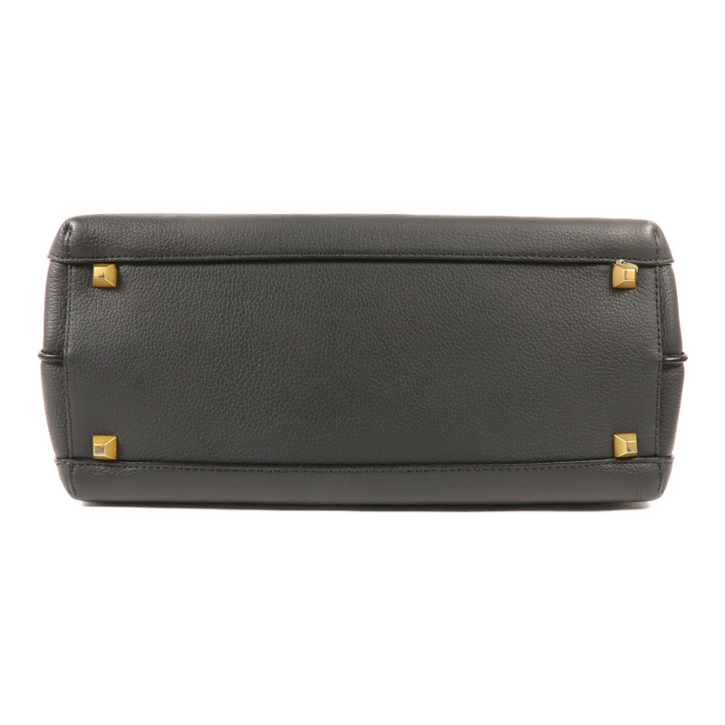 MCM 牛皮皮革Shoulder Bag金扣手挽肩背兩用袋-3