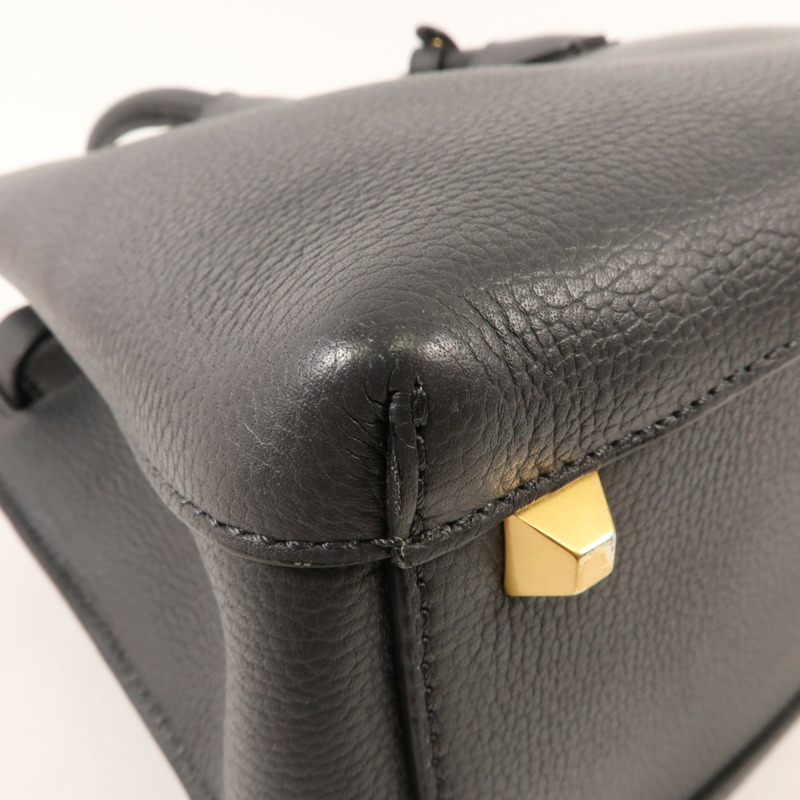 MCM 牛皮皮革Shoulder Bag金扣手挽肩背兩用袋-10