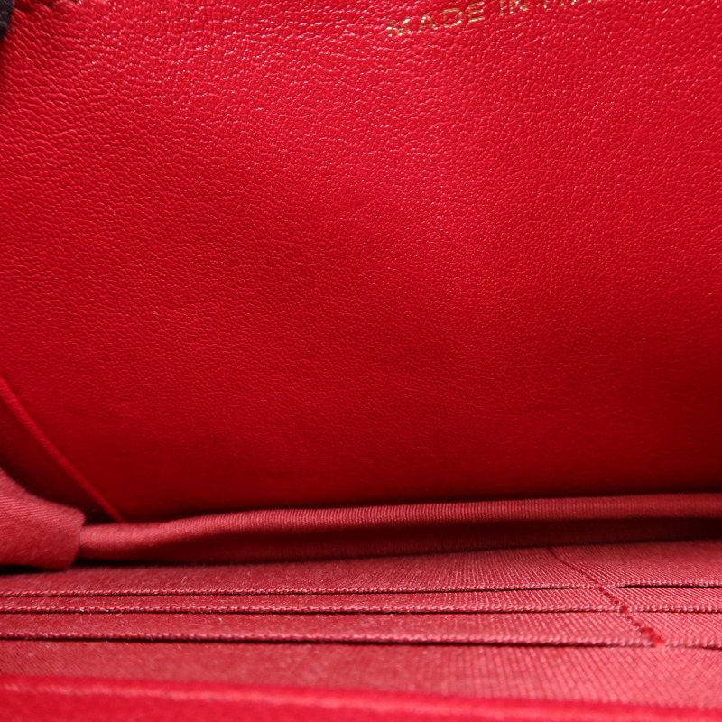 CHANEL 牛皮皮革WOC Wallet On Chain金扣鏈帶肩背袋-14