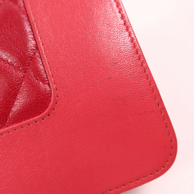 CHANEL 牛皮皮革WOC Wallet On Chain金扣鏈帶肩背袋-18