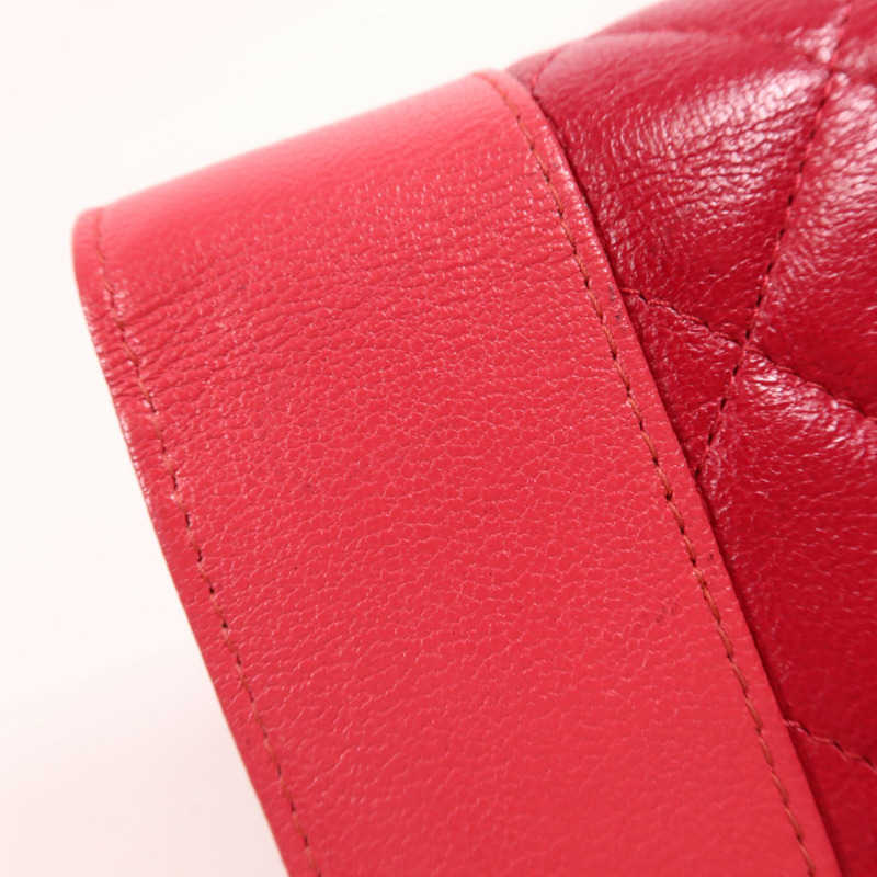 CHANEL 牛皮皮革WOC Wallet On Chain金扣鏈帶肩背袋-21