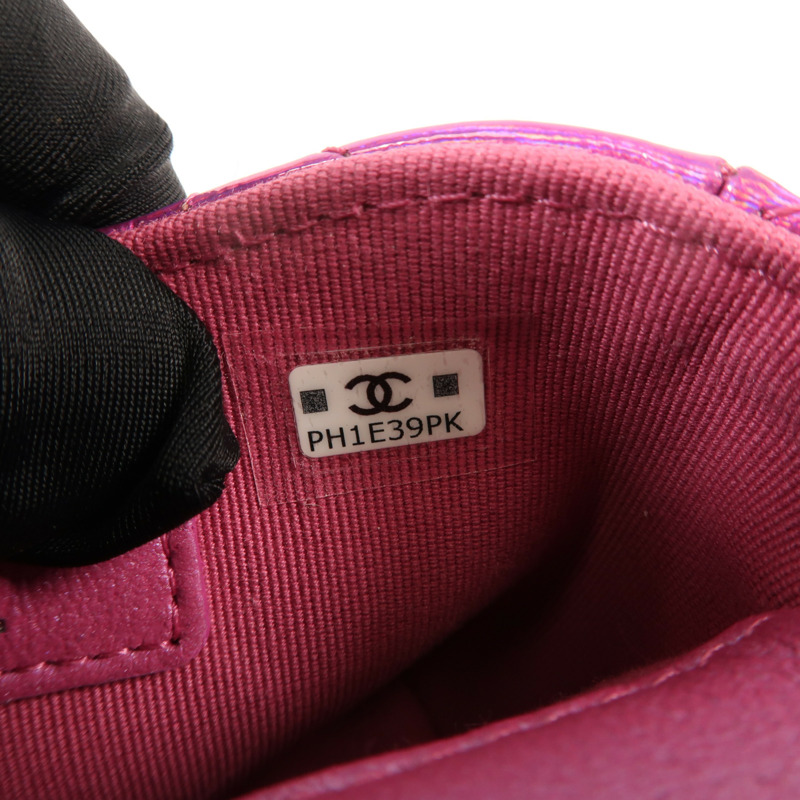 CHANEL 漆皮皮革Handbag銀扣手挽袋-12