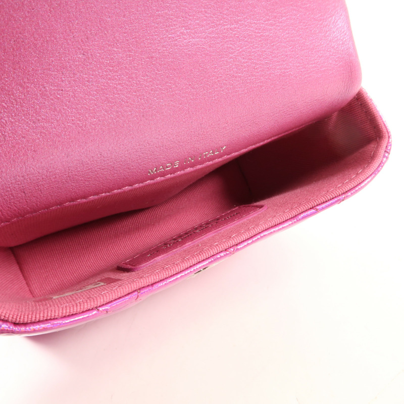 CHANEL 漆皮皮革Handbag銀扣手挽袋-14