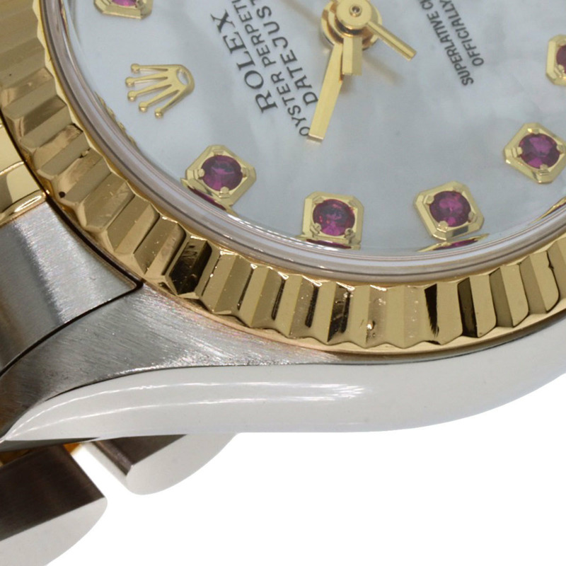 Rolex 79173NGR Datejust 10 件紅寶石手錶不銹鋼/SSx18KYG/18KYG 女士款-19