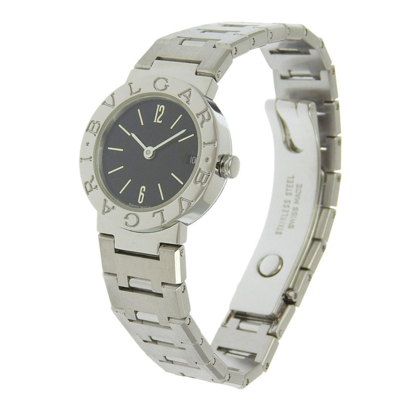 BVLGARI Bzero1 手錶，BZero1 BB23SS，不鏽鋼，石英機芯，模擬顯示，黑色錶盤，女士-1