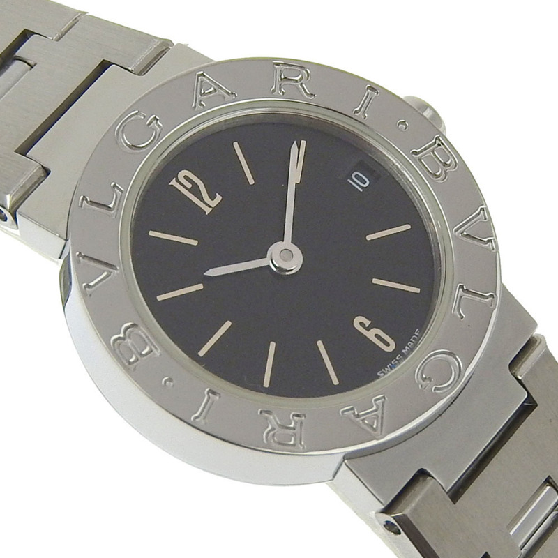 BVLGARI Bzero1 手錶，BZero1 BB23SS，不鏽鋼，石英機芯，模擬顯示，黑色錶盤，女士-2