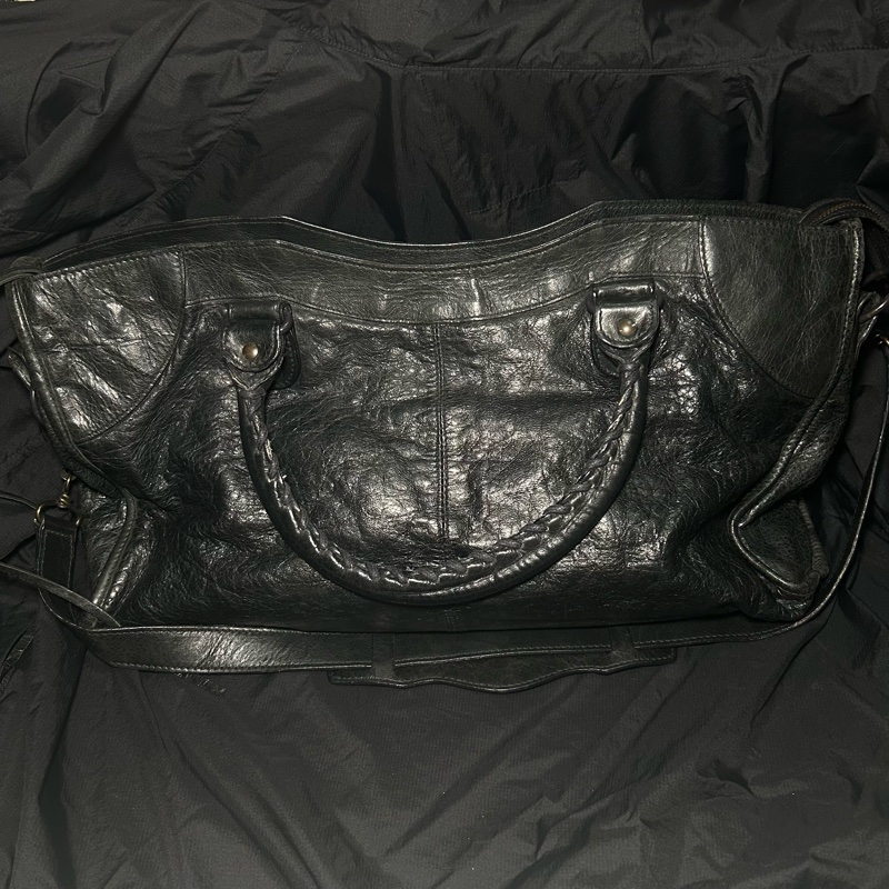 BALENCIAGA Part Time 深灰黑色機車包 巴黎世家-6