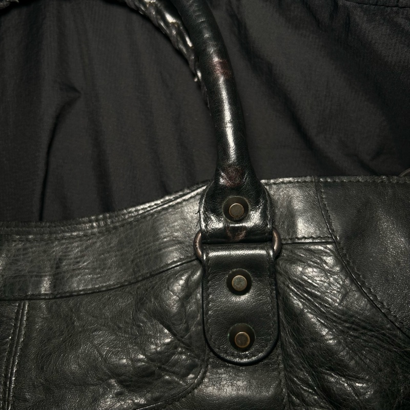 BALENCIAGA Part Time 深灰黑色機車包 巴黎世家-9