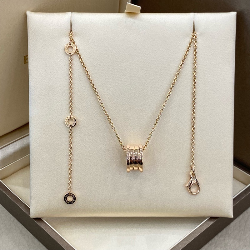 BVLGARI 寶格麗 彈簧項鍊 18k玫瑰金-1