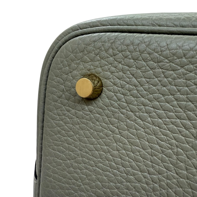 HERMES - 鼠尾草綠金釦Picotin 22cm-7