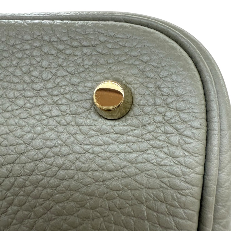 HERMES - 鼠尾草綠金釦Picotin 22cm-8