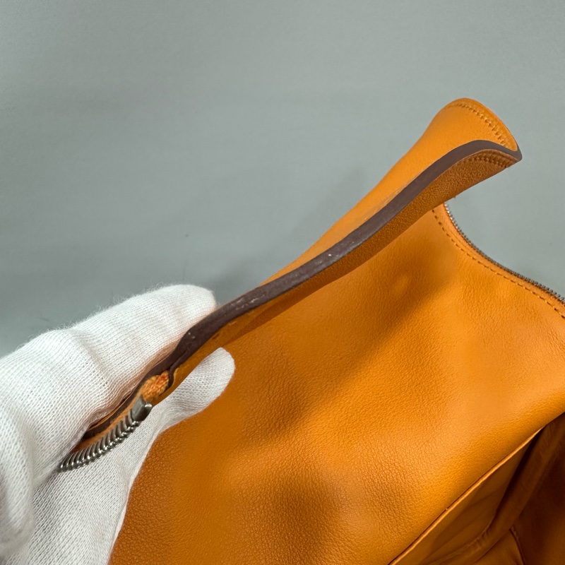 Hermes 橘swfit皮拼編織把手銀釦 lindy 26 c刻-36