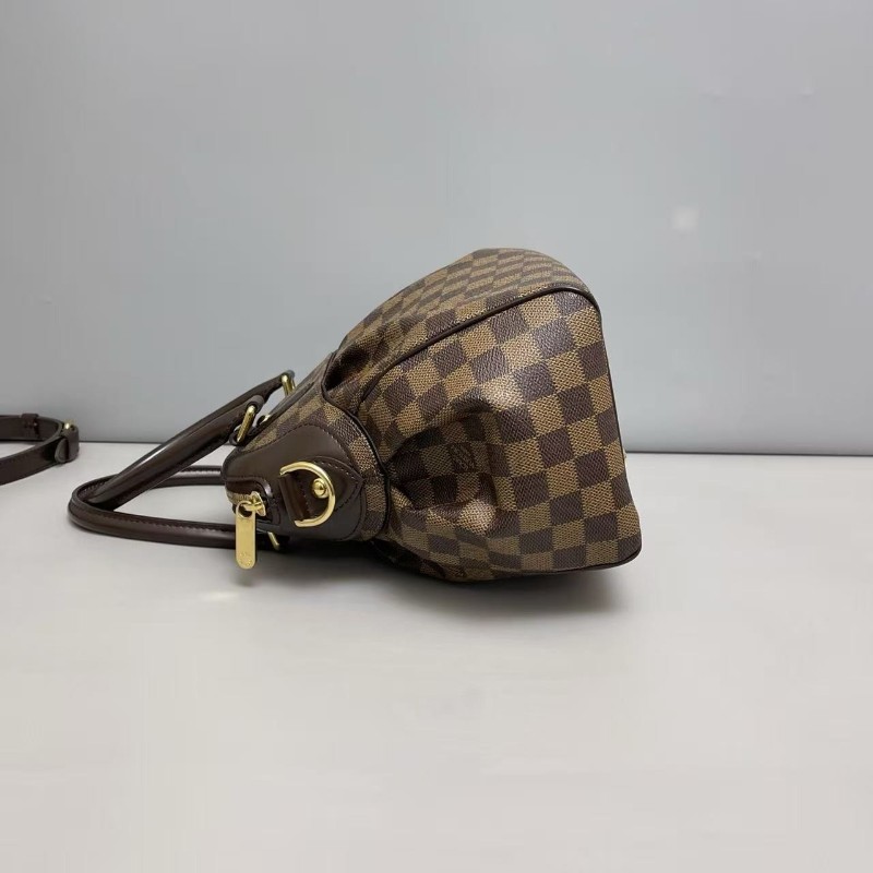 LV路易威登Trevi小號棕棋盤格葫蘆包 手提包 肩背包-3