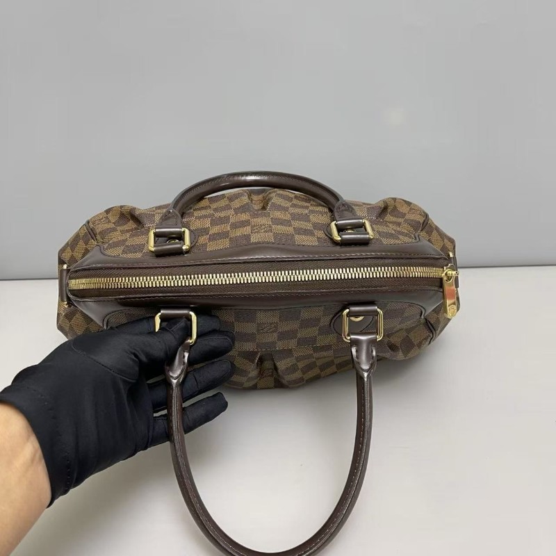 LV路易威登Trevi小號棕棋盤格葫蘆包 手提包 肩背包-6