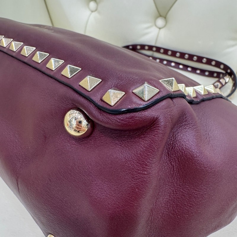 Valentino鉚釘 紅色 肩背包 手提包 尺寸26*15cm-14