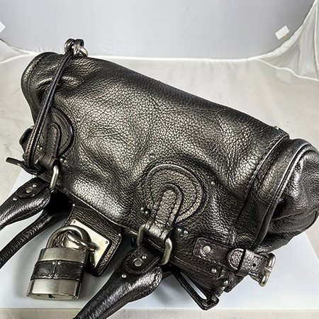 ＊奢華大道國際精品＊【CL071】CHLO'E金屬咖啡色鎖頭肩背包-3