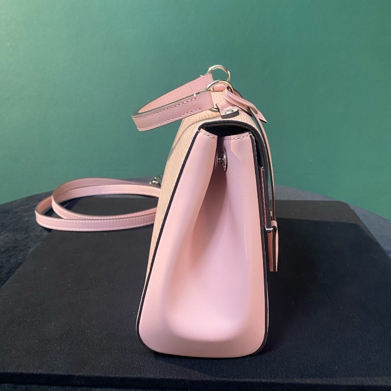 LV/路易威登 克魯尼 Cluny bb水波紋櫻花粉 手提包 肩背包-3