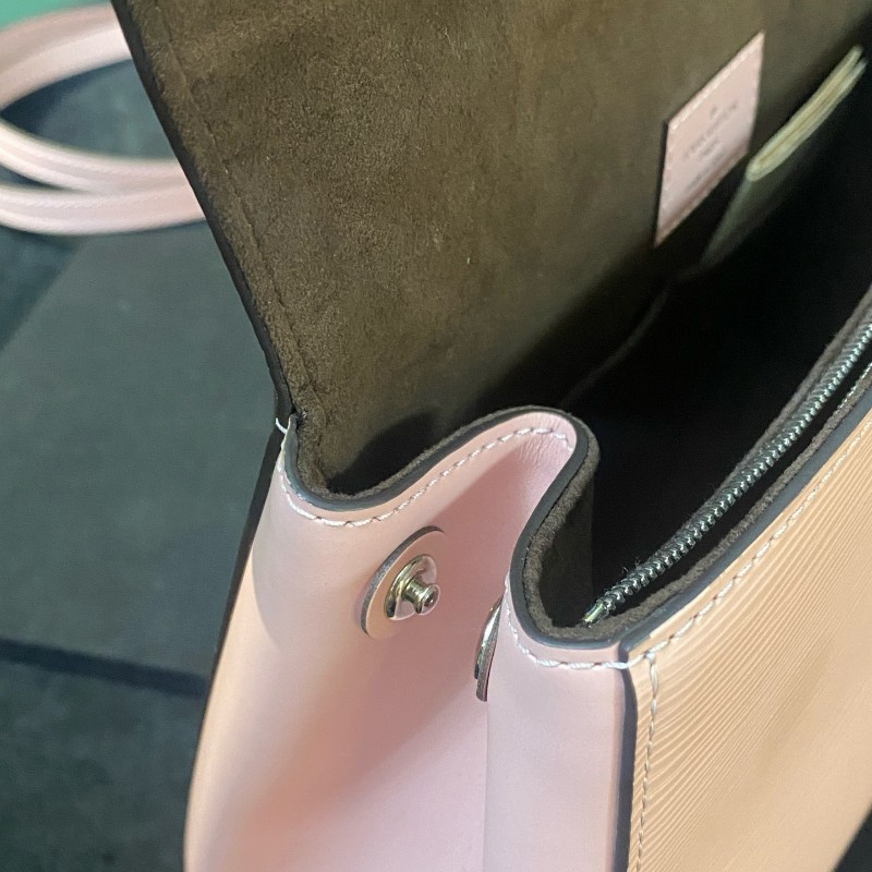 LV/路易威登 克魯尼 Cluny bb水波紋櫻花粉 手提包 肩背包-12