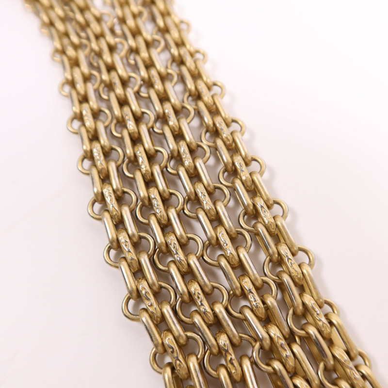 CHANEL 牛皮皮革Mini 2.55金扣鏈帶肩背袋-11