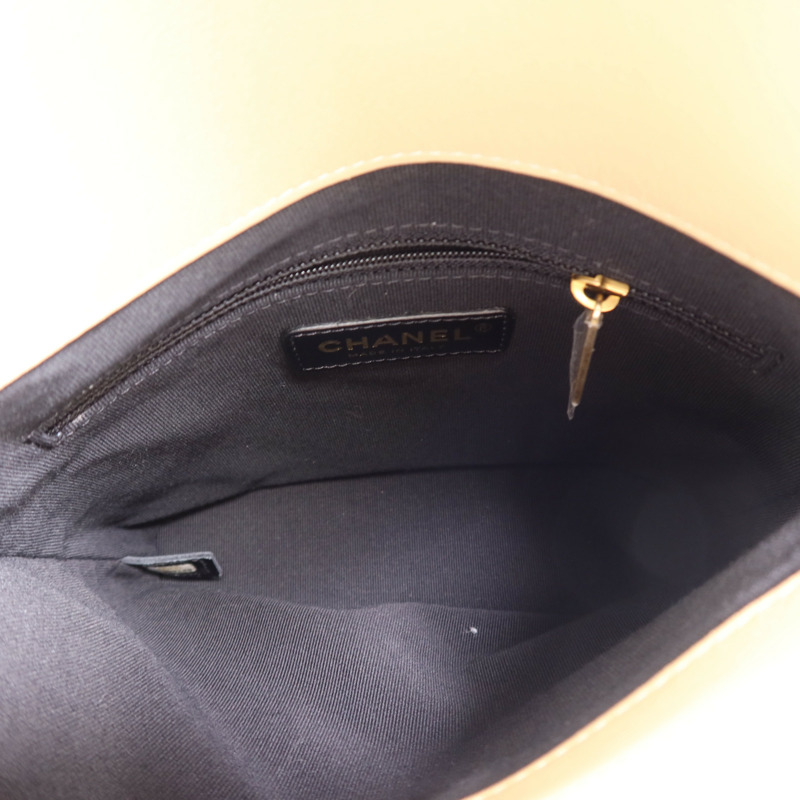 CHANEL 牛皮皮革Chain Shoulder Bag金扣鏈帶肩背袋-4