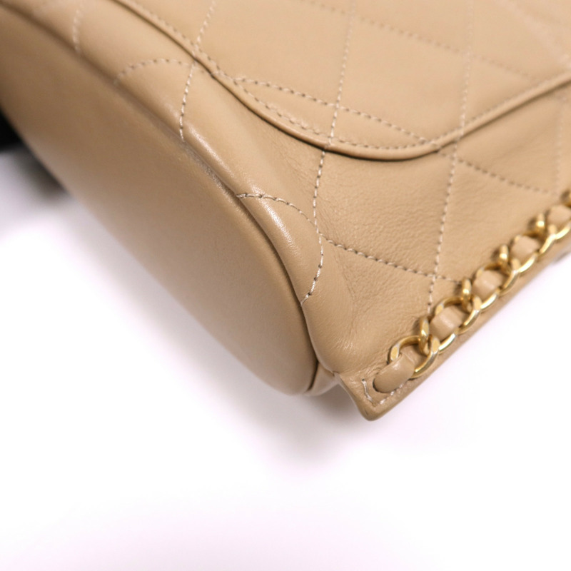 CHANEL 牛皮皮革Chain Shoulder Bag金扣鏈帶肩背袋-12