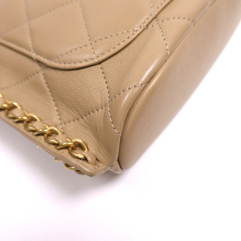 CHANEL 牛皮皮革Chain Shoulder Bag金扣鏈帶肩背袋-13