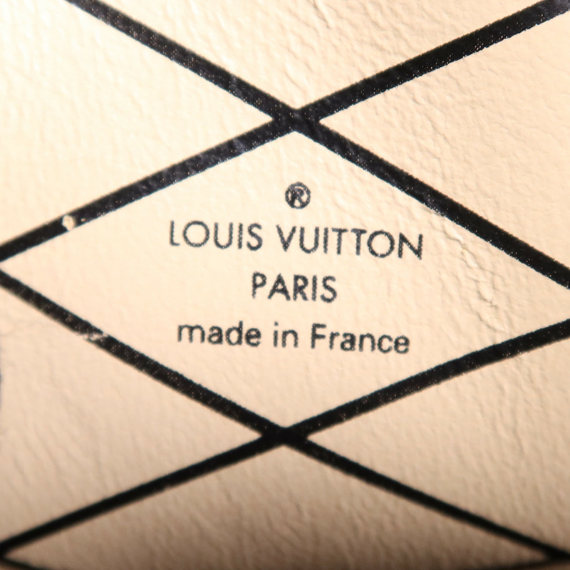 LOUIS VUITTON Monogram Reverse Trunk Clutch金扣肩背袋棕色-4