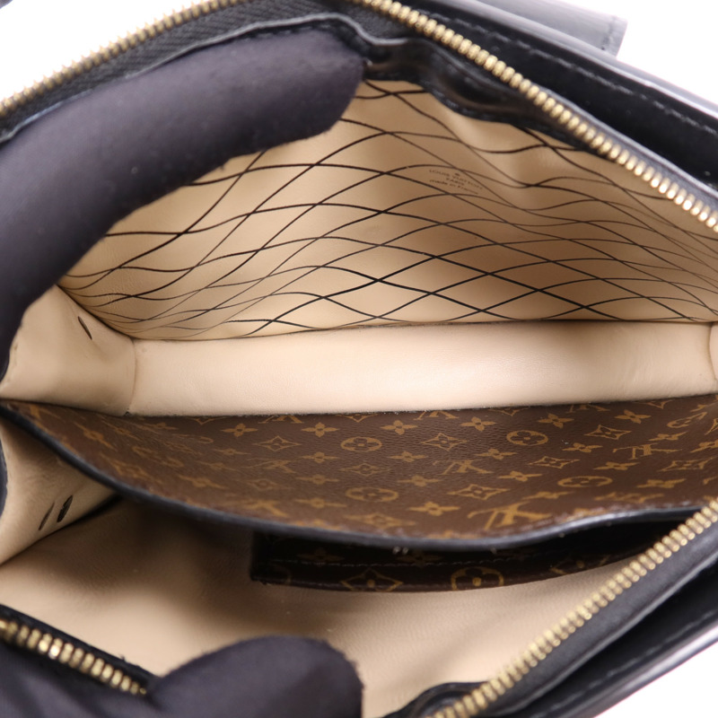 LOUIS VUITTON Monogram Reverse Trunk Clutch金扣肩背袋棕色-5