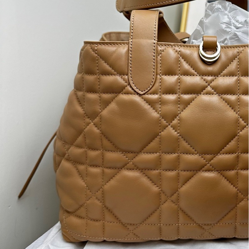 【全套❤️】Dior Toujours 中號 焦糖色金扣 羊皮 購物袋 托特包 手提包-4