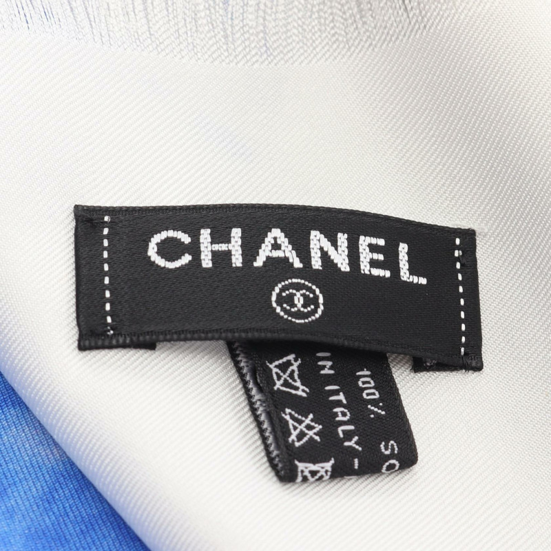 CHANEL COCO 馬克標誌圍巾披肩真絲紅色多色二手女款 CC Coco-1