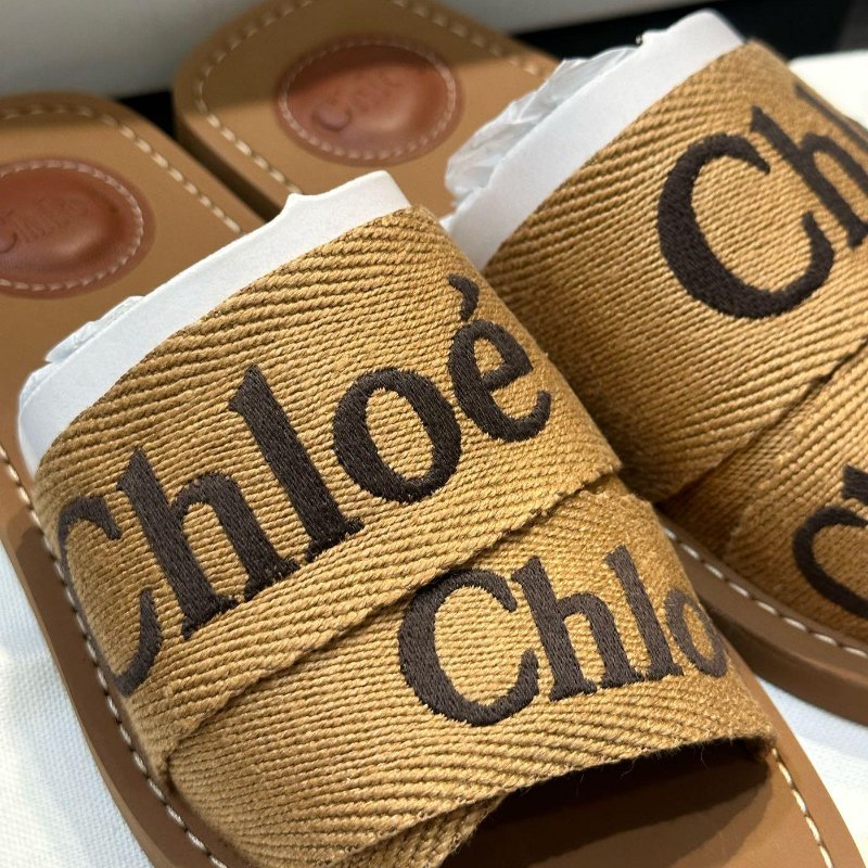 Chloe 刺繡 LOGO 織帶 拖鞋 涼鞋 現貨 36 原價17700-6