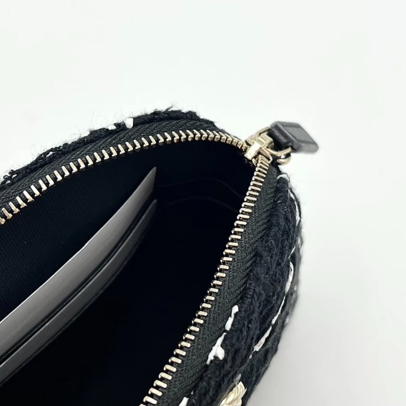 CHANEL 24K黑白格紋毛呢貝殼鏈條包 15.5*12*5 全新閒置配件盒子塵袋-4