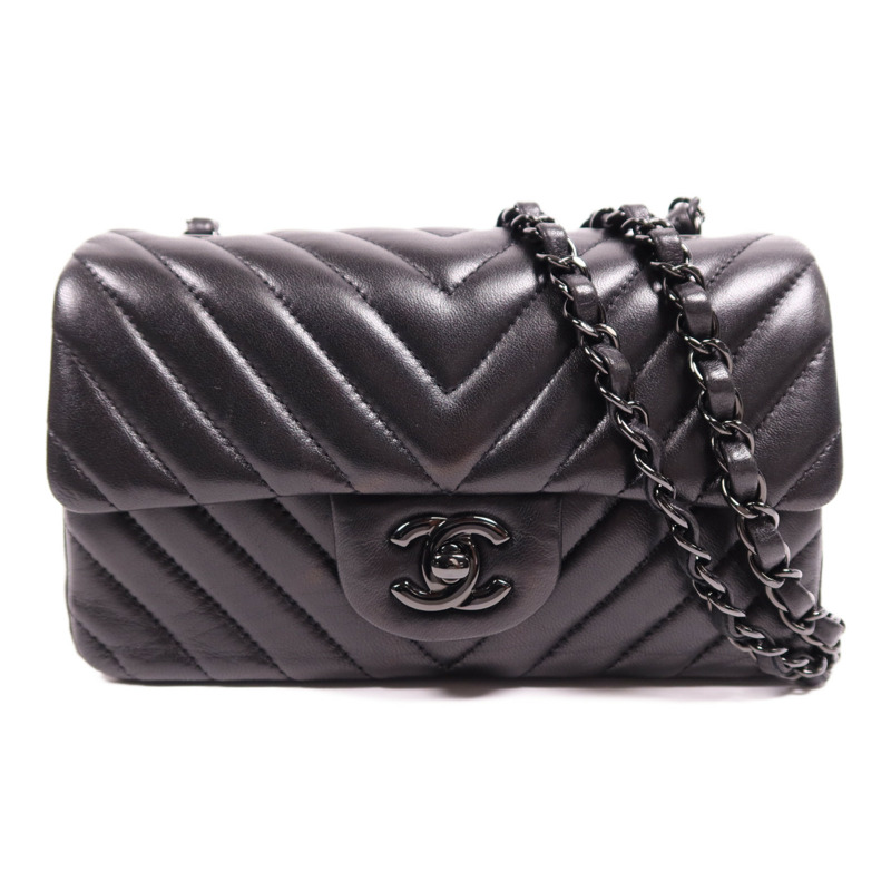 CHANEL 羊皮皮革Mini Classic 20肩背袋-0