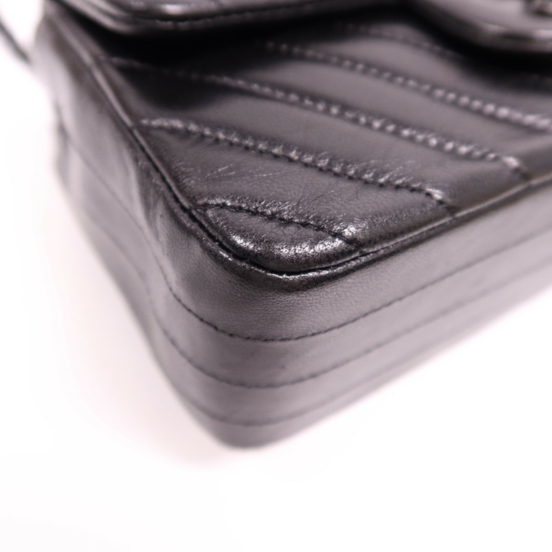 CHANEL 羊皮皮革Mini Classic 20肩背袋-5