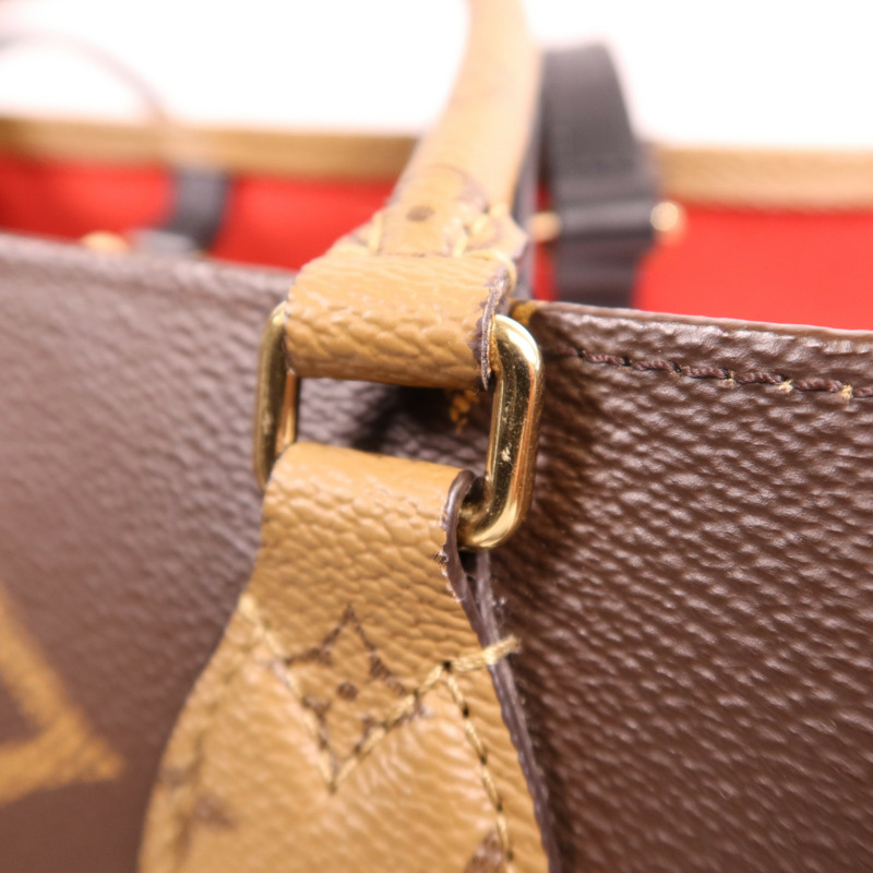 LOUIS VUITTON Monogram Giant OnTheGo GM金扣手挽肩背兩用袋-9