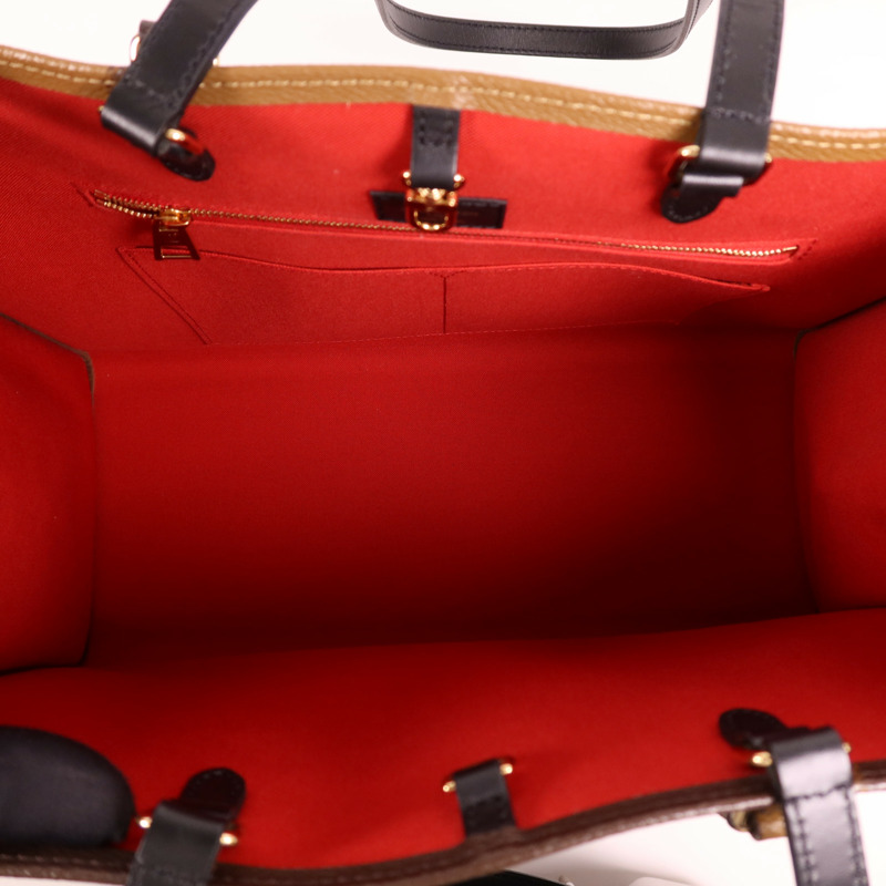 LOUIS VUITTON Monogram Giant OnTheGo GM金扣手挽肩背兩用袋-11