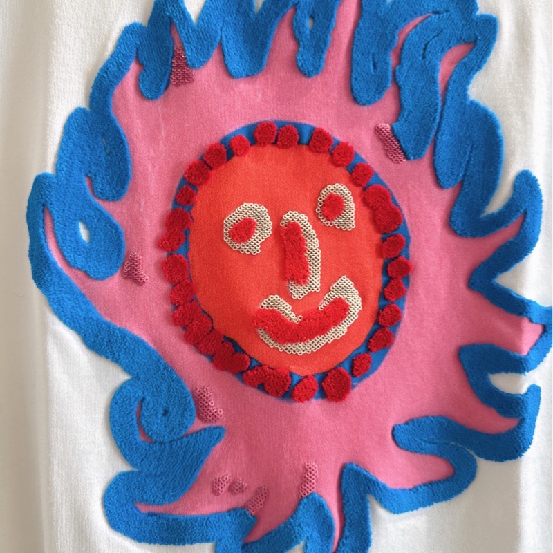 LV x 草間彌生 聯名款彩色火焰臉短袖 size:XS-4