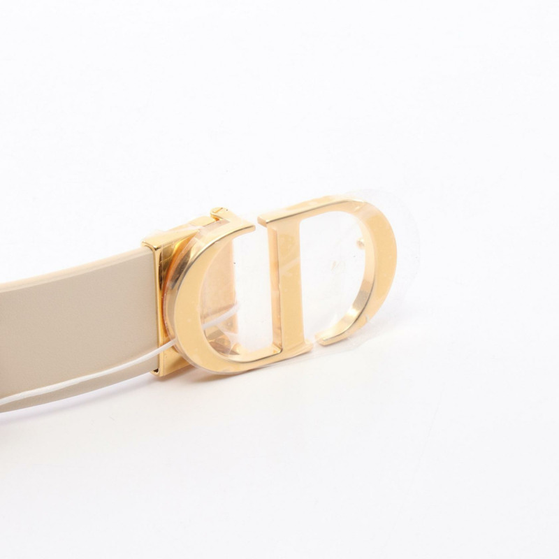 Dior 30 MONTAIGNE 皮帶 B0447UWGA12690 皮革 米色粉紅 全新 女款 GHW-1