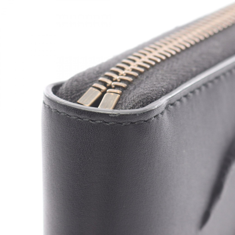 GUCCI 蛇紋拉鍊長皮夾 451182 黑色真皮男士二手-5