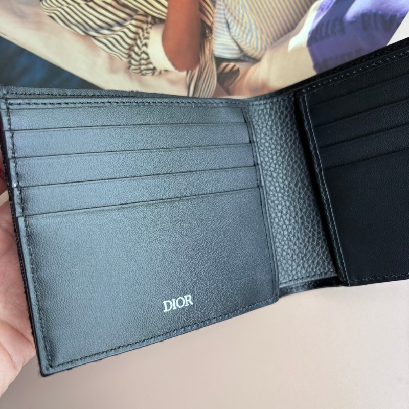 ::Christian Dior:: Saddle黑色小牛皮拼接黑色緹花八卡對開短夾-6