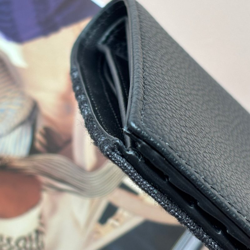 ::Christian Dior:: Saddle黑色小牛皮拼接黑色緹花八卡對開短夾-9