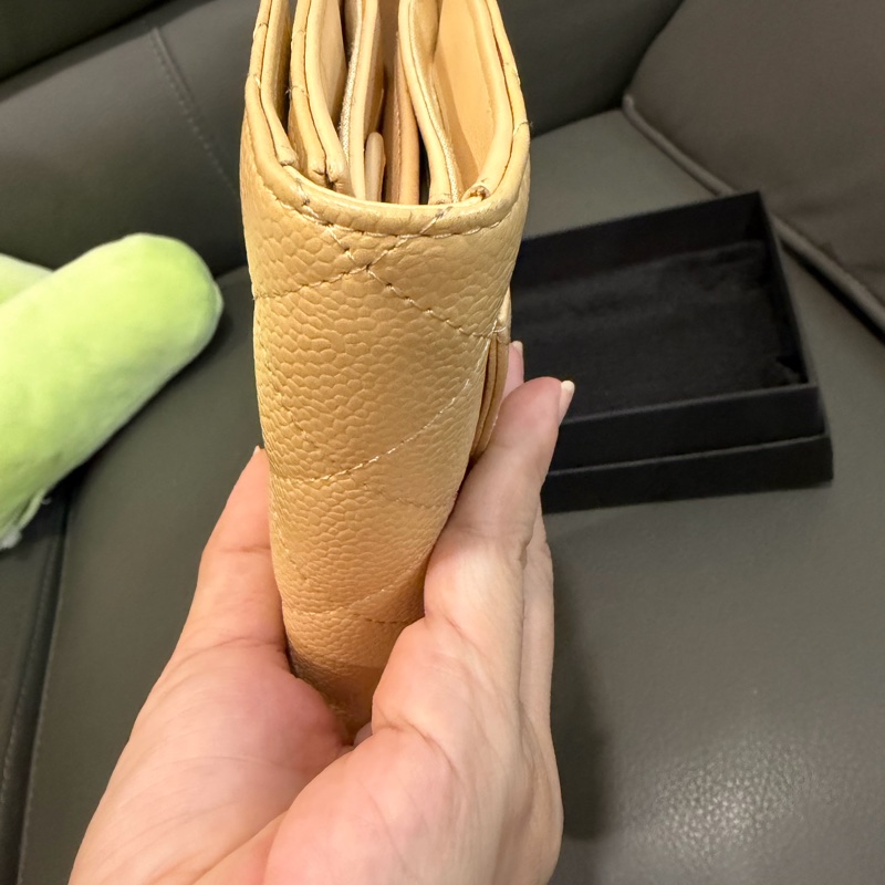 Chanel 荔枝牛皮 三折長夾-12