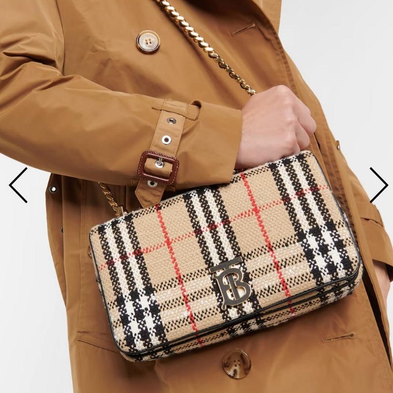 Burberry Lola 格紋 肩背 包 小號 原價79000-2