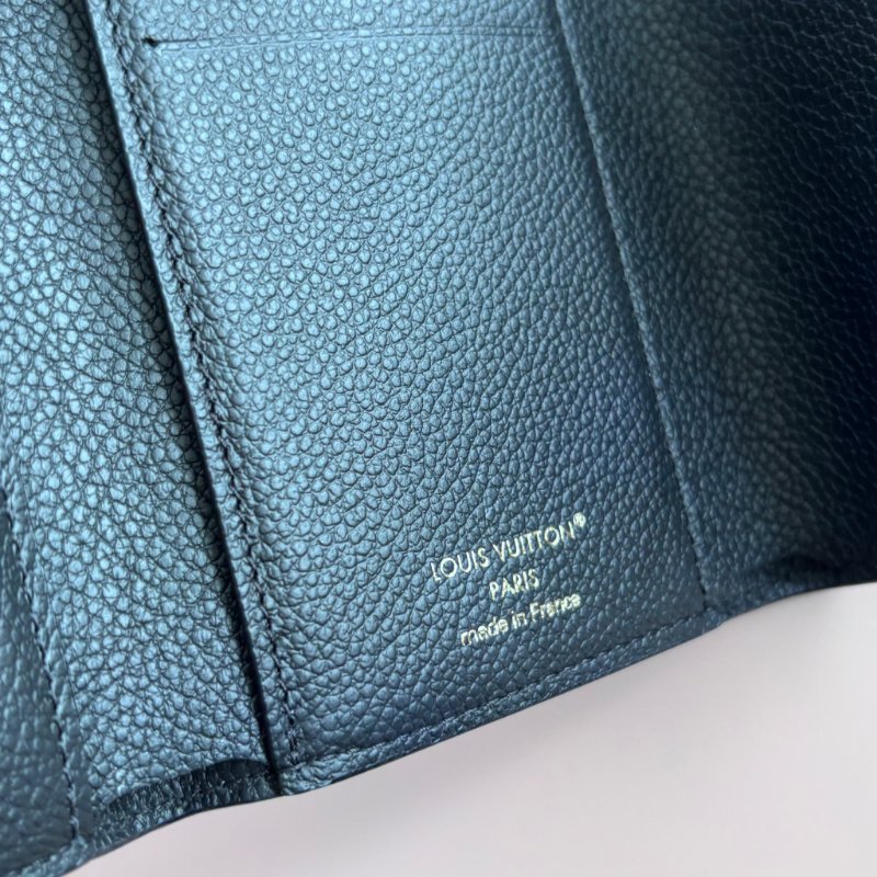 ::LOUIS VUITTON:: LV M64060 Victorine 錢包黑色牛皮壓紋三摺短夾-10