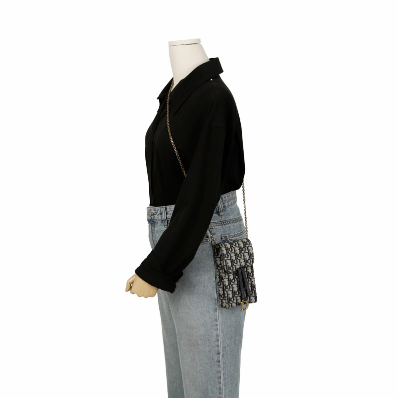 DIOR S5641CTZQ 馬鞍形豎袋斜背包-9