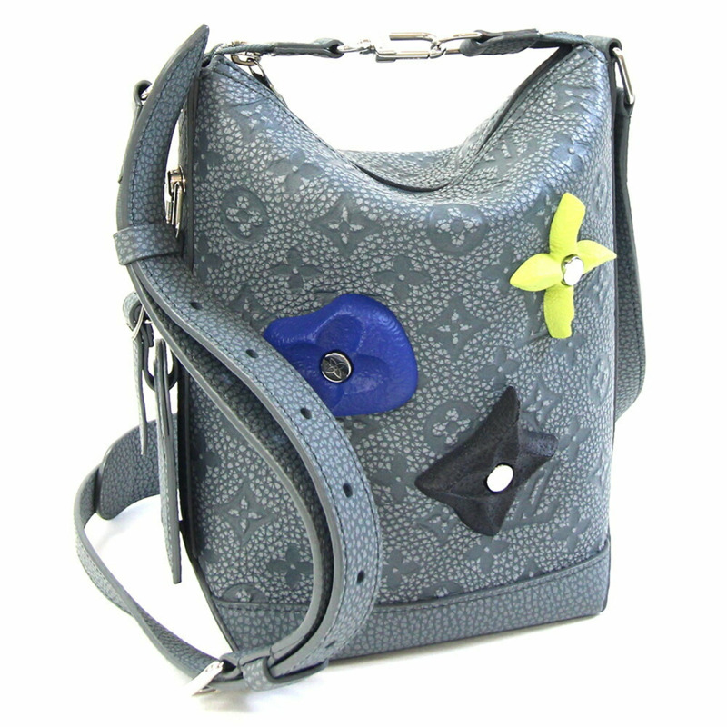 Louis Vuitton Taurillon Climbing Hobo Cruiser PM 單肩包 M20875 灰色皮革斜背包（男士）-0